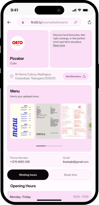 Finditly Template Preview